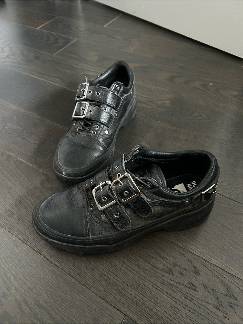 Vans Old Skool Buckle Black Leather Sneakers